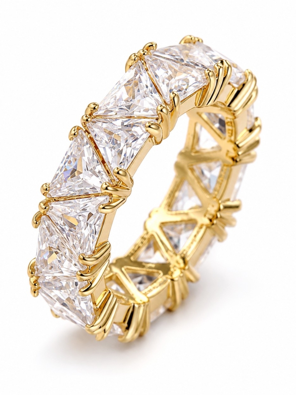 ✨ Golden Triangle Eternity Ring ✨ Ring – Size 7 & 11